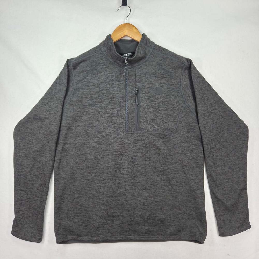 The North Face Mens Large Canyonlands 1/2 Zip Fleece Pullover Jacket Charcoal
